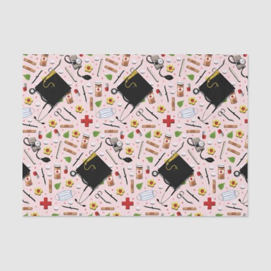 Nurse Afstuderen Tissuepapier (Voorkant)