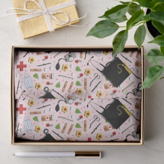 Nurse Afstuderen Tissuepapier (Geschenk)