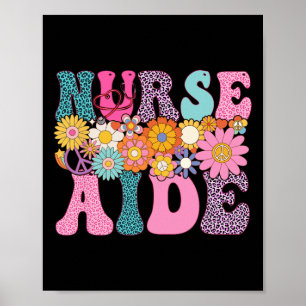 Nurse Aide Week Groovy Leopard Appreciation Day vo Poster