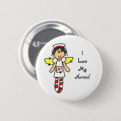 Nurse Angel Ronde Button 5,7 Cm (Voorkant /achterkant)