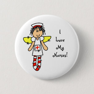 Nurse Angel Ronde Button 5,7 Cm