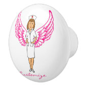 Nurse Angel Wings Thunder_Cove Keramische Knop (Rechts)