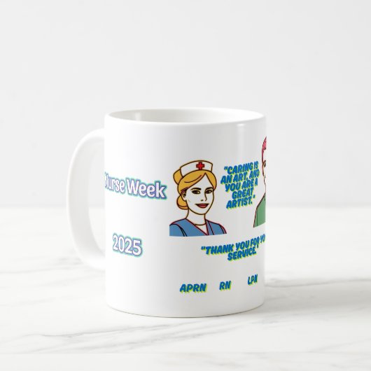 Nurse Appreciation Art Mug Design (Devant gauche)