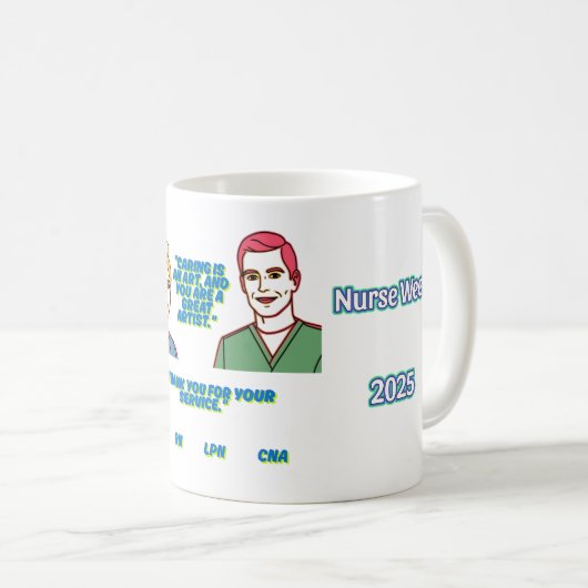 Nurse Appreciation Art Mug Design Koffiemok (Voorkant rechts)
