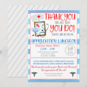 Nurse Appreciation Luncheon Invitation Kaart (Voorkant / Achterkant)
