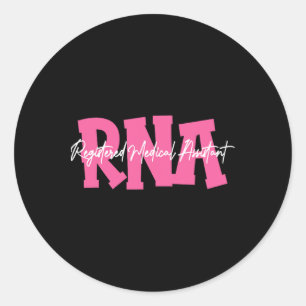 Nurse Borstkanker Maand RMA Geregistreerd Medisch Ronde Sticker