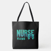 NURSE Bow Design – Elegant Nurse Custom Tote Bag (Voorkant)