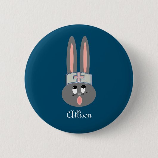 Nurse Bunny Medical Personalized Button (Voorkant)