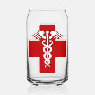 Nurse Caduceus Blikvorm Glas