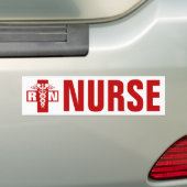 Nurse Caduceus RN of Initialen Bumpersticker (Op auto)