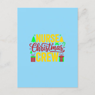 Nurse Christmas Crew Digital Art Design Briefkaart