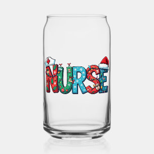 Nurse Christmas Nursing Medical Hospital Santa Blikvorm Glas