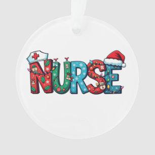 Nurse Christmas Nursing Medical Hospital Santa Ornament