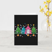 Nurse Christmas Stethoscope Nurses Xmas Scrub Top Kaart (Gele Bloem)