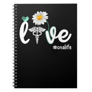 Nurse CNA Zurse Week Love Flower CNAs Life Certifi Notitieboek
