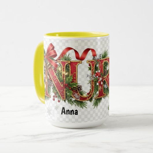 Nurse - Cute Festive Elegant Professionals Mug Mok (Voorkant links)