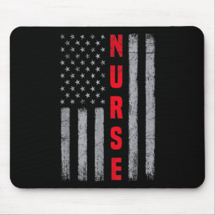 Nurse Distressed American Flag Design Nursing Muismat
