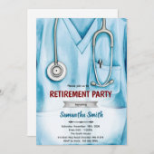 Nurse doctor retirement invitation (Devant / Derrière)