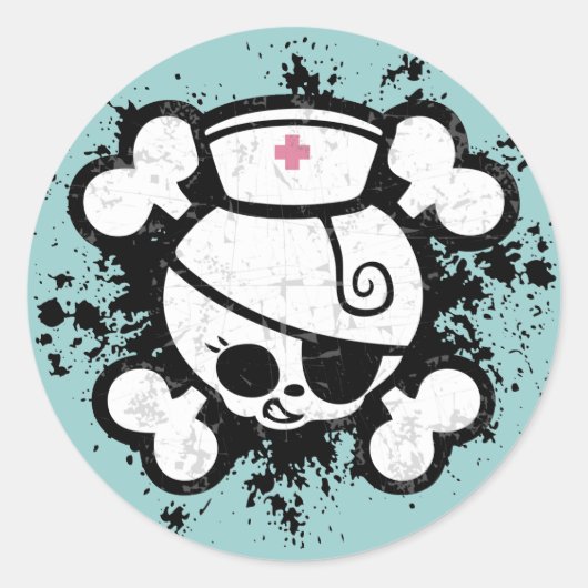 Nurse dolly Splat Ronde Sticker (Voorkant)