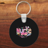 Nurse Easter Day Cute Coquette Stethoscope Nursing Sleutelhanger (Voorkant)