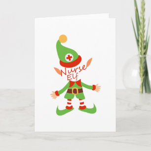 Nurse Elf Kerst Verpleegkundige Cadeaus Feestdagen Kaart