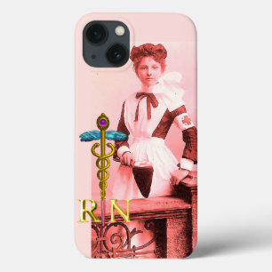  NURSE en Gold Caduceus NR iPhone 13 Hoesje