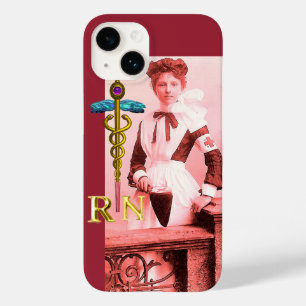  NURSE en Gold Caduceus NR Case-Mate iPhone 14 Hoesje
