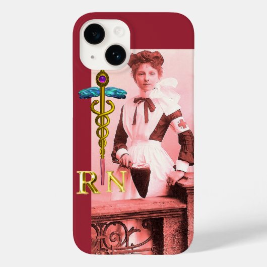  NURSE en Gold Caduceus NR Case-Mate iPhone Case (Achterkant)