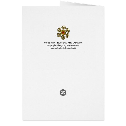 NURSE EN RESCUE DOG/Gold Caduceus RN Emblem (Achterkant)