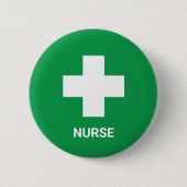 Nurse & First Aid, Cross, Ambulance, Doctor Button (Voorkant)