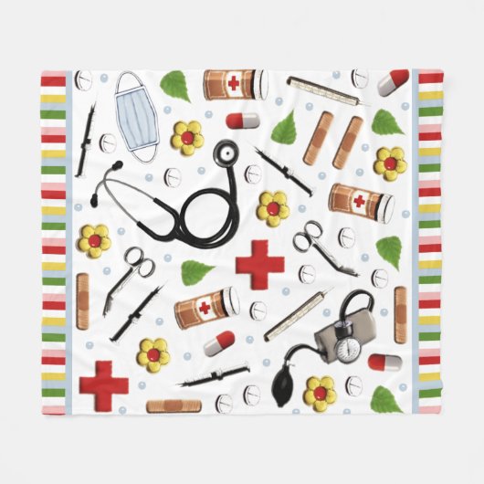 Nurse Fleece Blanket (Voorkant (Horizontaal))