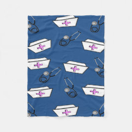 Nurse Fleece Blanket Blue