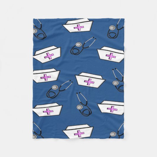 Nurse Fleece Blanket Blue Deken (Voorkant)