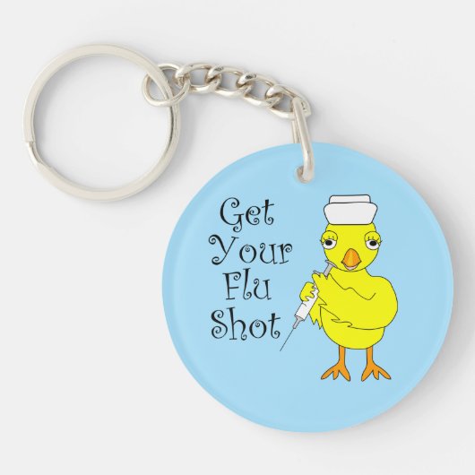 Nurse Flu Shot Chick Sleutelhanger (Voorkant)