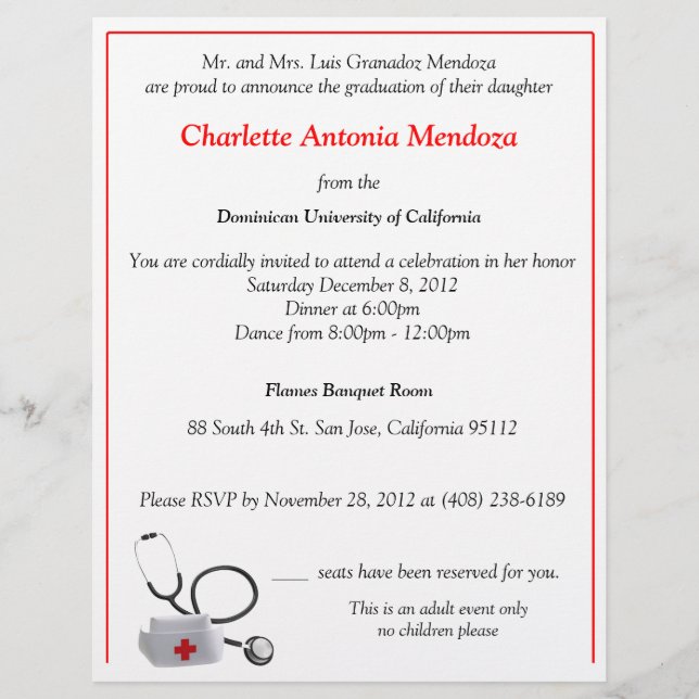 Nurse Flyer Invite (Voorkant)