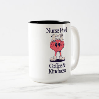 Nurse Fuel – Koffie & Vriendelijkheid Ontwerp Tweekleurige Koffiemok