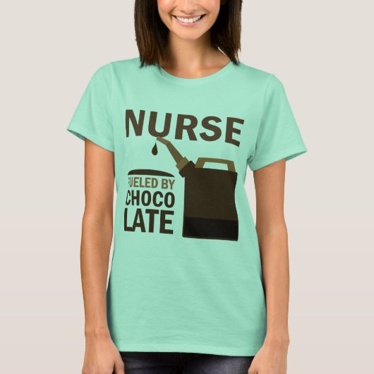 Nurse (Funny) Chocolate T-shirt (Voorkant)