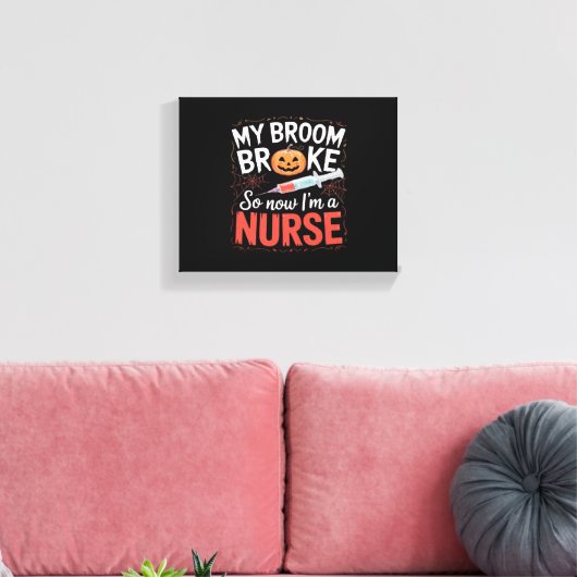 Nurse Funny Halloween Nursing Essential T-shirt_1 Canvas Afdruk (Insitu (Woonkamer))