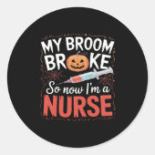 Nurse Funny Halloween Nursing Essential T-shirt_1 Ronde Sticker (Voorkant)