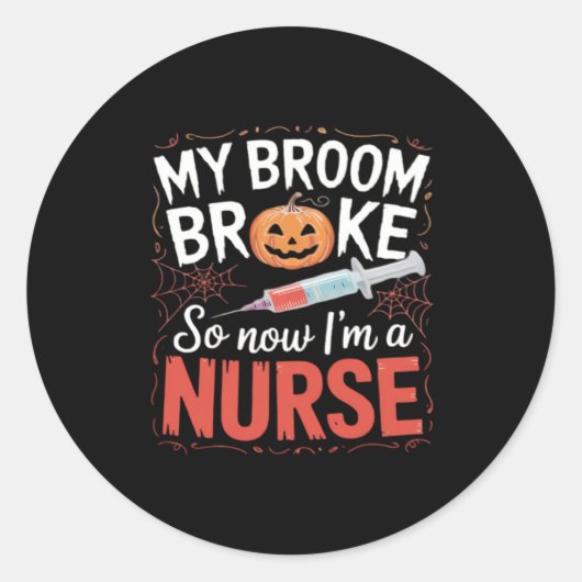 Nurse Funny Halloween Nursing Essential T-shirt_1 Ronde Sticker (Voorkant)