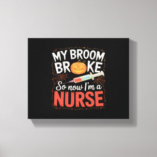 Nurse Funny Halloween Nursing Essential T-shirt Canvas Afdruk