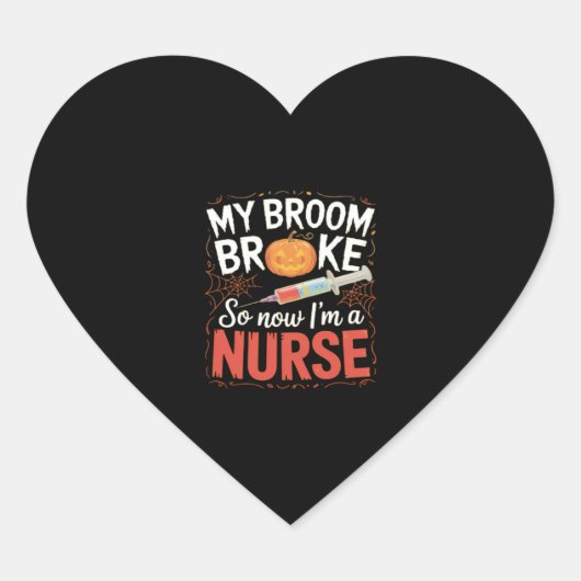 Nurse Funny Halloween Nursing Essential T-shirt Hart Sticker (Voorkant)