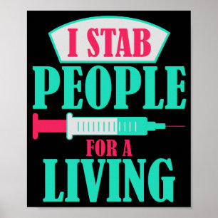 Nurse Funny Nursing Student Afstuderen RN LPN Gift Poster