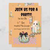 Nurse Ghost Grappige Quote Pumpkin Coquette Kaart (Voorkant / Achterkant)