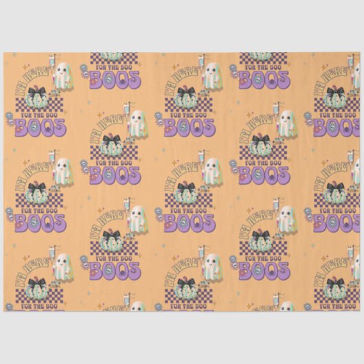 Nurse Ghost Grappige Quote Pumpkin Coquette Tissuepapier (Voorkant)