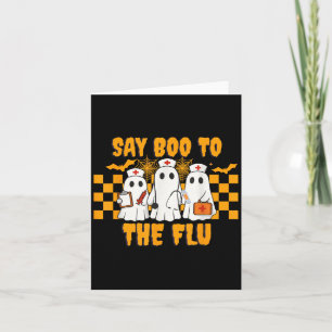 Nurse Ghost Halloween-vaccin zegt nee tegen de gri Kaart