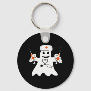 Nurse Ghost Lazy Halloween Costume Fun Nursing RN Sleutelhanger