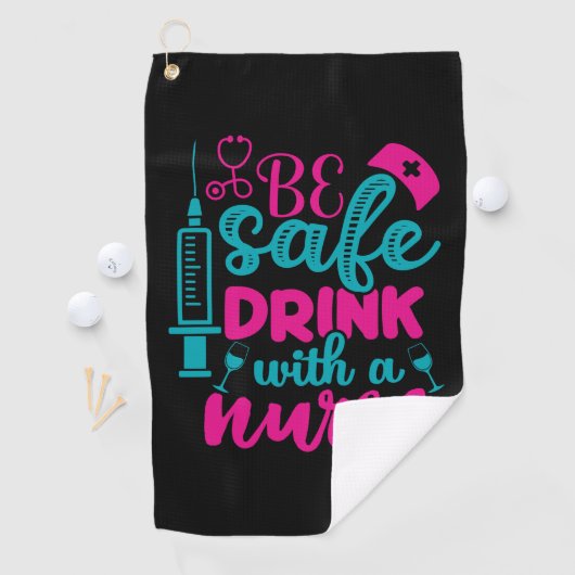 Nurse Gift Be Sale Drink With A Núe Golfhanddoek (Insitu)
