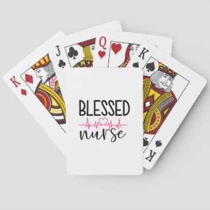 Nurse Gift Blessed Nurse Pokerkaarten
