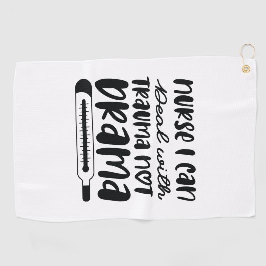 Nurse Gift Nurse I Can Deal With Trauma Golfhanddoek (Horizontaal)